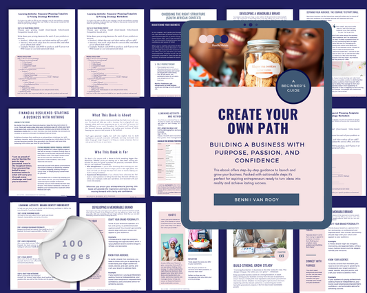 Create Your Own Path Ebook: Building a Business with Purpose, Passion, and Confidence